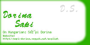 dorina sapi business card